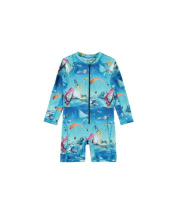 Boys Blue Ocean Onesie -UPF 50+