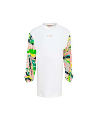 Girls White Vetrate Dress