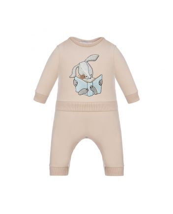 Decorated Knitted Overall, beige