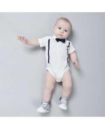 Bow -tie Bodysuit , ecru