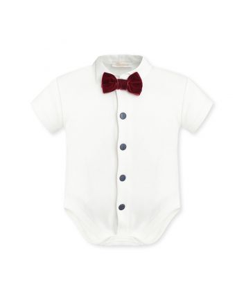 Bow -tie Bodysuit , ecru
