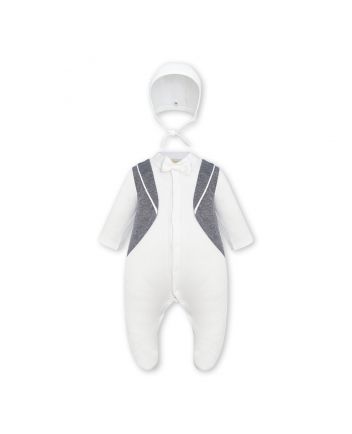 Set (Overall and Bonnet), ecru