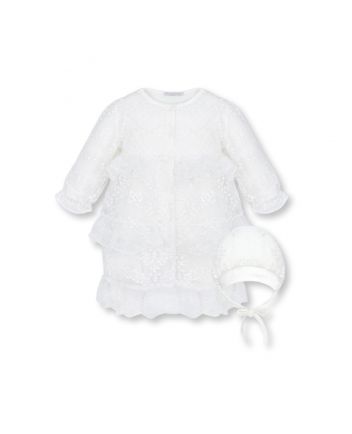 Smart Set : Dress and Bonnet, ecru