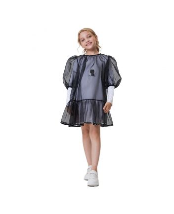 Decorated Double Dress, ecru