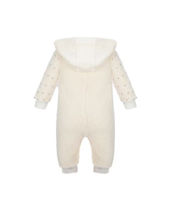 Creative Knitted Overall, ecru/gold