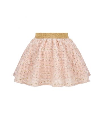 Creative Fabric Knitted Skirt, cream gold(62)