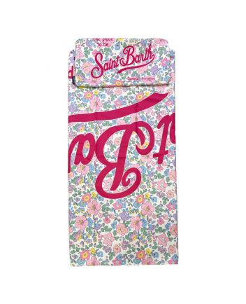 Girls Pink Floral-Print Towel
