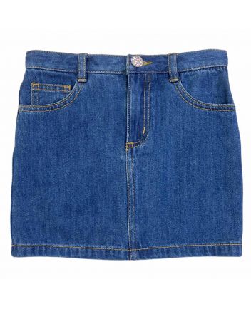 Girls Blue Demin Cotton Skirt