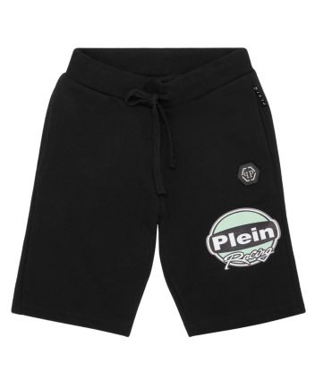 Boys Black Racing Club Cotton Shorts