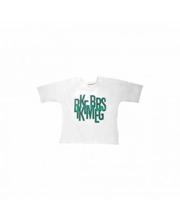 Boys White Cotton Half Sleeves T-Shirt