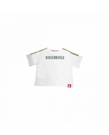Kids White Cotton Half Sleeves T-Shirt