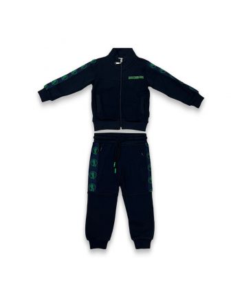 Boys Blue Logo Print Tracksuit