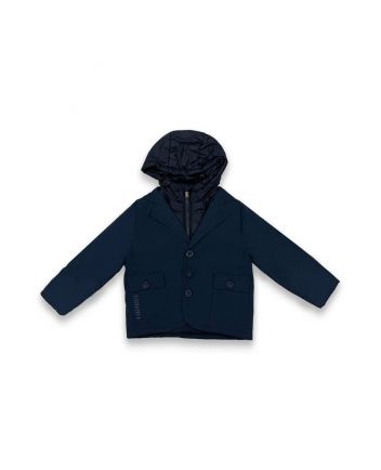 Boys Navy Blue Hooded Jacket