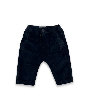 Baby Boys Navy Blue Logo Print Trouser