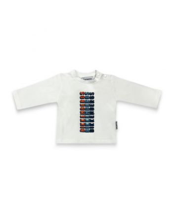 Baby Boys White Full Sleeves T-Shirt