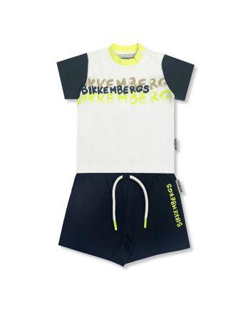 Baby Boys White Cotton Shorts Set