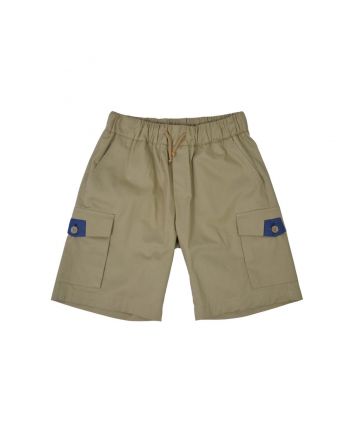 Boys Beige Cargo Pockets Shorts