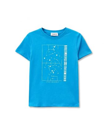 Boys Blue Logo-Print Cotton T-Shirt