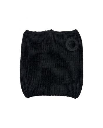 Boys Black Wool Knitted Scarf