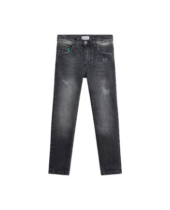 Boys Black Denim Fit Jeans