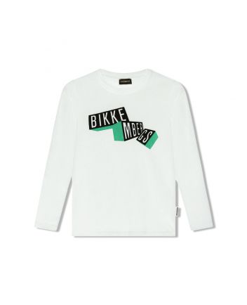 Boys White Logo-Print Cotton T-Shirt