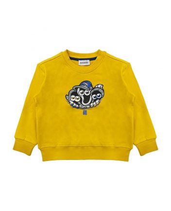 Boys Yellow Graphic-Print Sweatshirt
