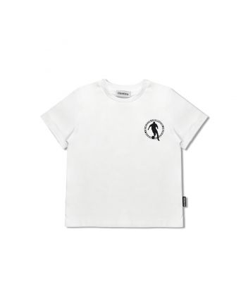Boys White Logo-Print Cotton T-Shirt