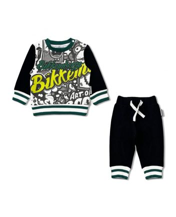 Baby Boys Blue Logo-Patch Graphic Tracksuit