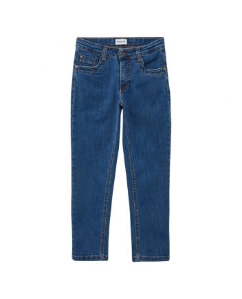 Boys Blue Demin Logo-Print Jeans