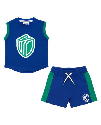 Boys Blue Sleeeveless Short Set