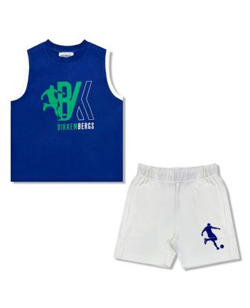 Boys Blue & White Short Set