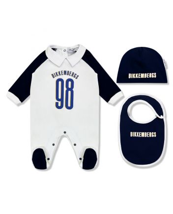 Baby Boy Brand Print Romper Set
