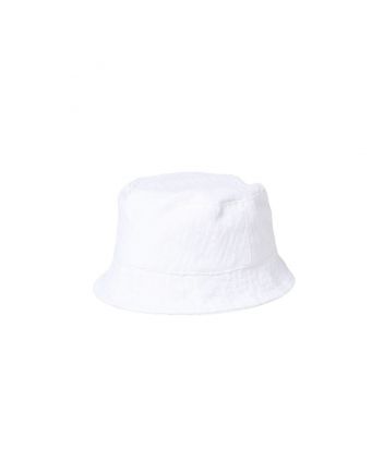 Kids Debossed Logo Cotton Bucket Hat