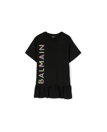 Girls Black Logo Jersey Dress