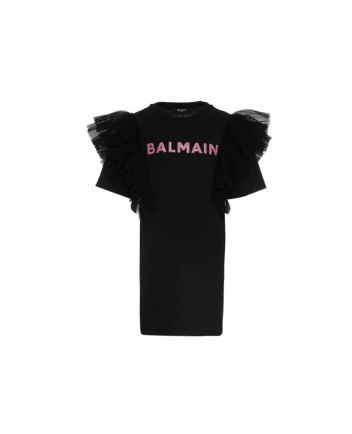 Girls Black Logo Dress