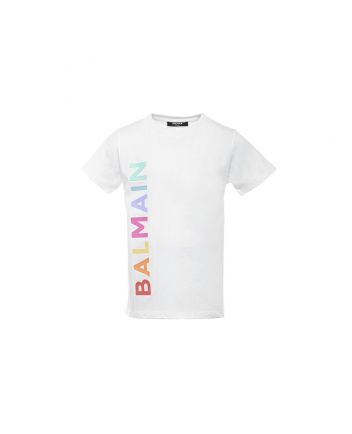 White Logo Print T-Shirt