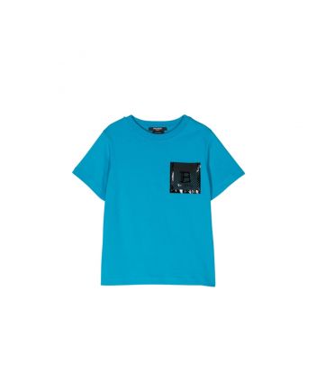 Boys Blue Cotton Half Sleeves T-Shirt