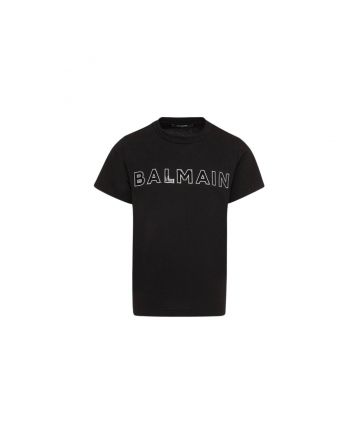 Boys Black T-shirt With Applied Logo