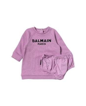 Baby Girls Pink Cotton Full Sleeves Dress