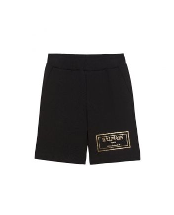 Boys Black Logo-Print Track Shorts