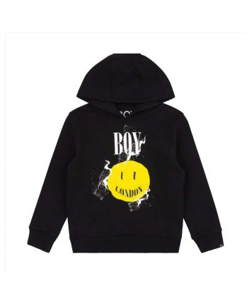 Boys Kids Text Hoodie Black - Unisex