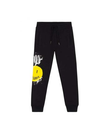Boys Kids Text Jogger Black - Unisex