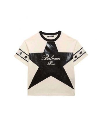 Boys Ivory Stars-Print Cotton T-Shirt