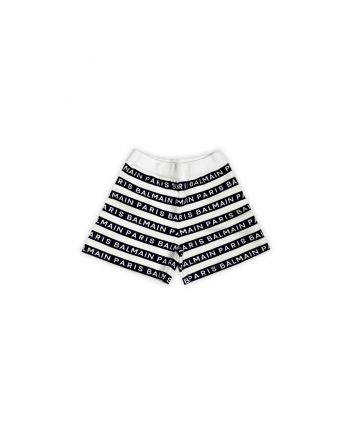 Baby Boys White & Black Stripes Short