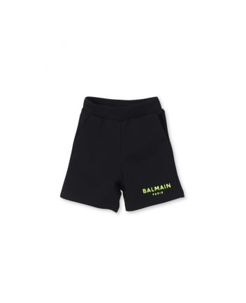 Boys Black Logo-Print Shorts