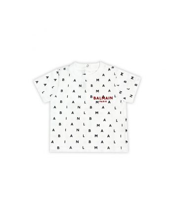 Baby Boys White Letters Printed T-Shirt