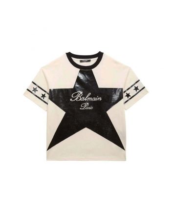 Boys Ivory Stars-Print Cotton T-Shirt
