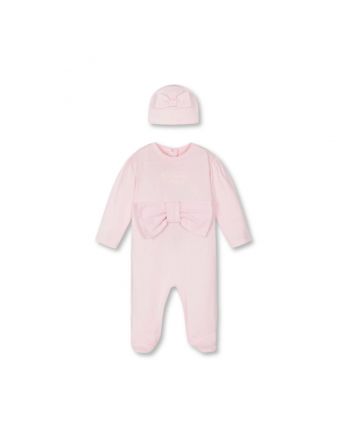 Baby Girls Pink Cotton Romper Set of 2