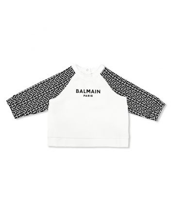 Baby Boys White Logo-Print Sweatshirt