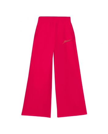 Girls Pink Logo-Wide-Leg Trouser